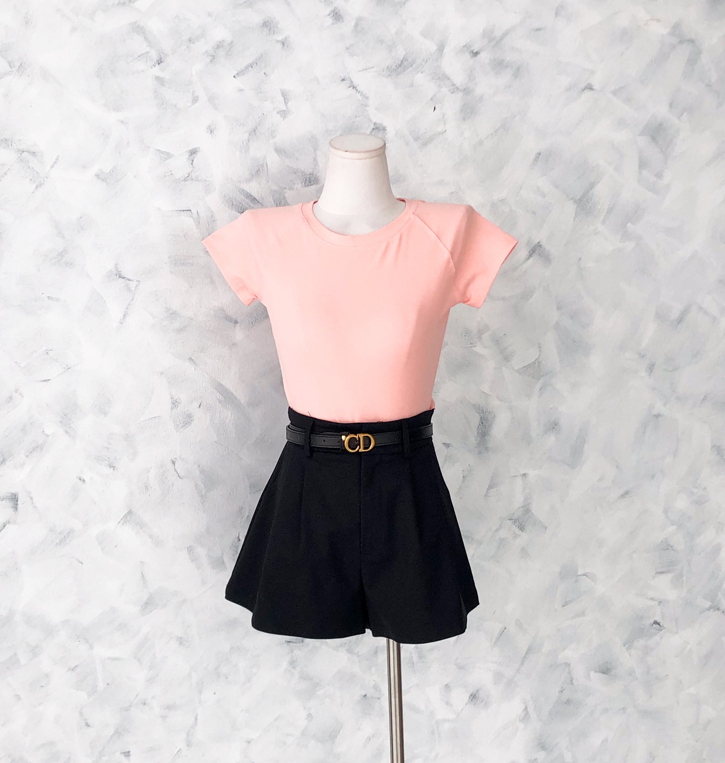 【T80792】【直播间搭配款】独家爆款高品质纯棉弹力圆领短袖简约日常百搭款上衣 #衣柜必入手百搭款 ❤❤【A-R3-C2】