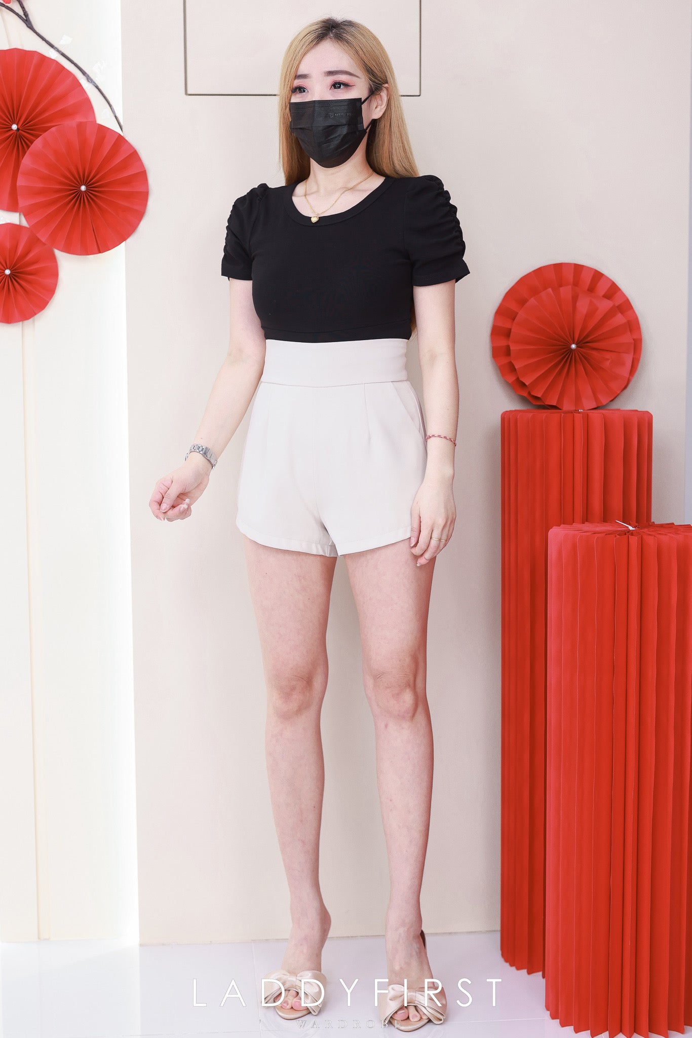 【S1663】LFW独家爆款西装垂感高腰休闲简约百搭短裤，内层➕里布，有口袋 ❤️❤️ 【C-R2-C4】