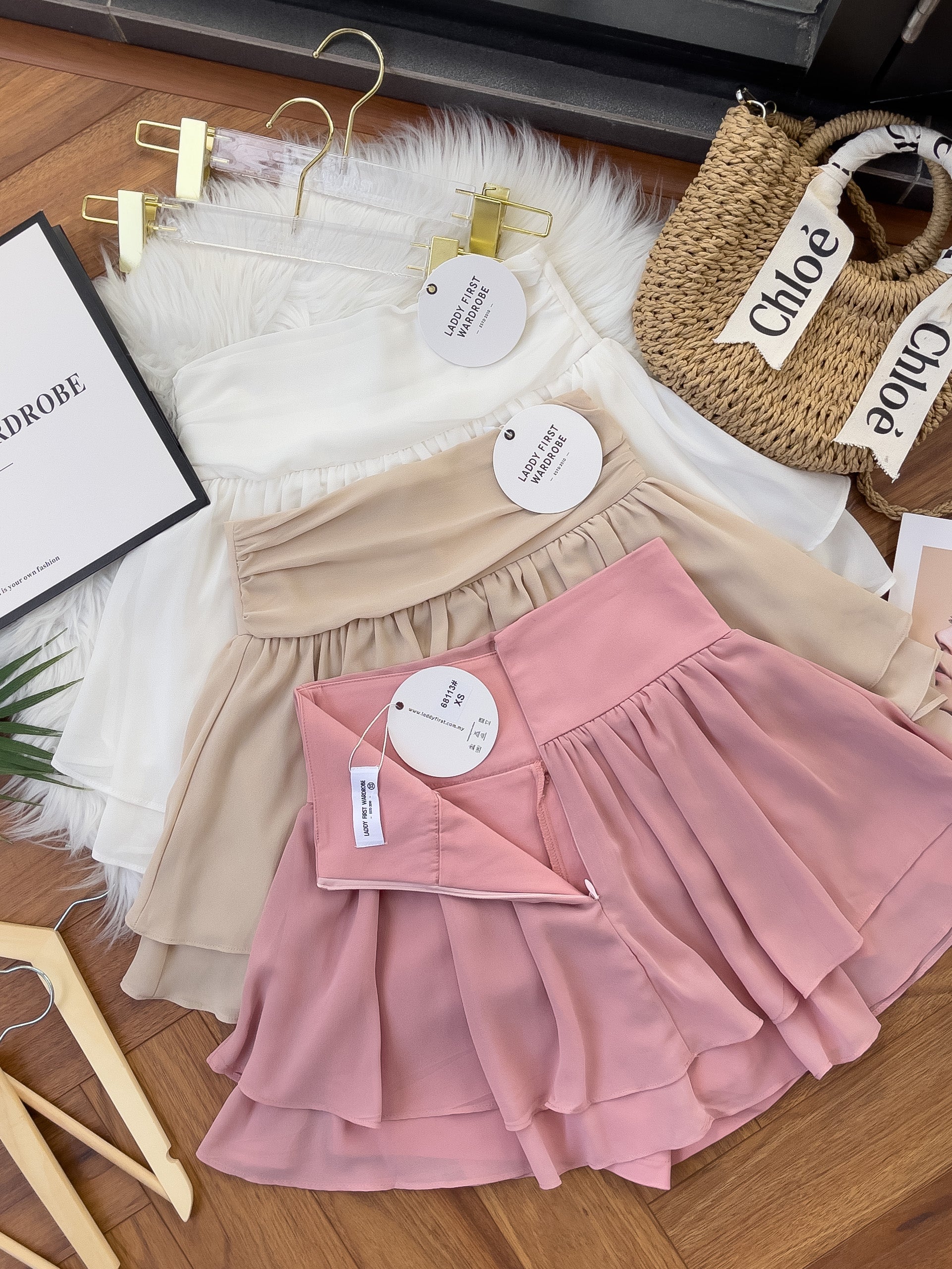 【S681131】‼️爆单王再次到货‼️【独家小圆饼】高质量西装拼雪纺蓬蓬高腰裙子【A-R3-C4】