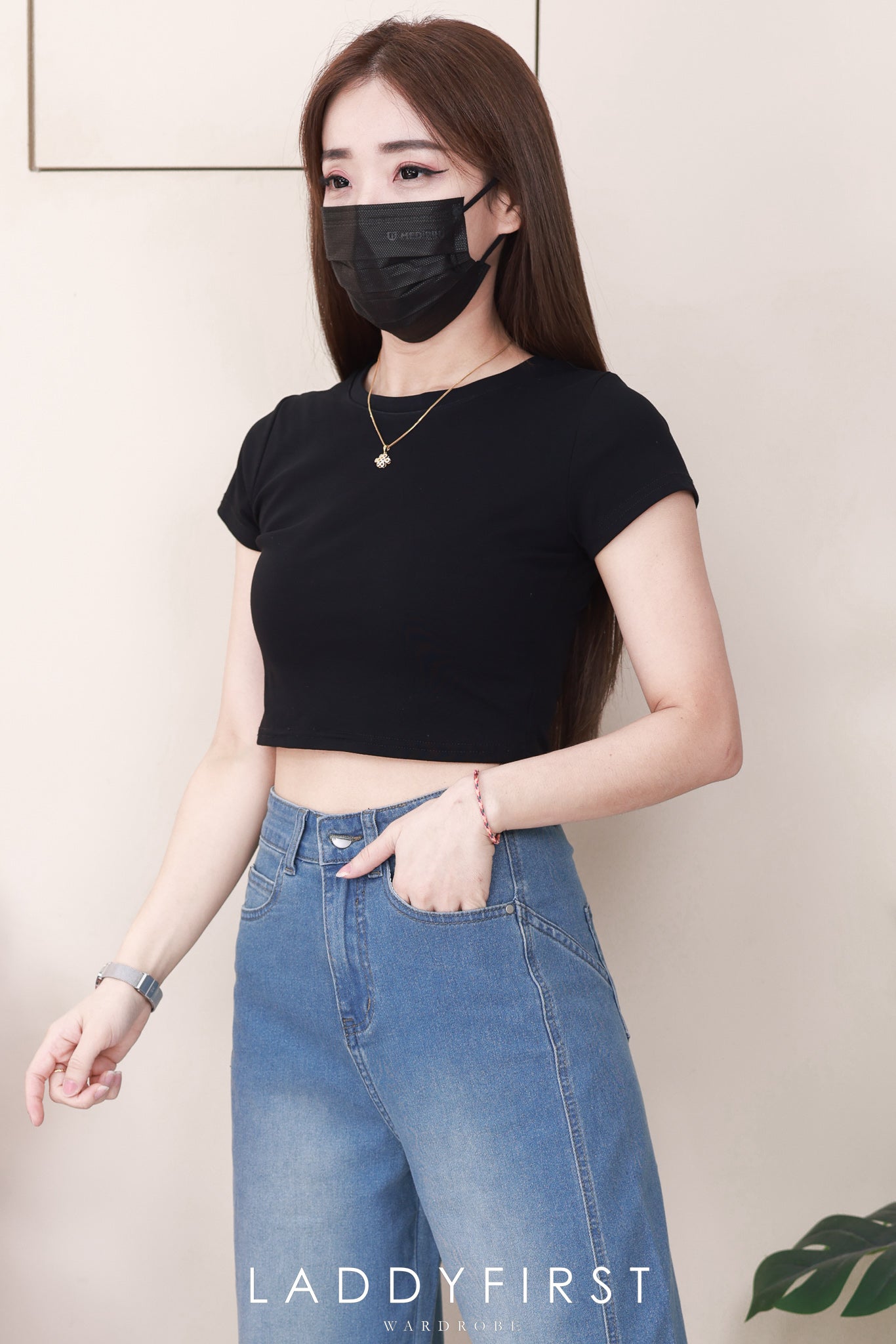 【L574163】高品质COTTON JEANS气质直筒阔脚牛仔百搭长裤，有口袋 ❤️❤️ 【A-R1-C1】