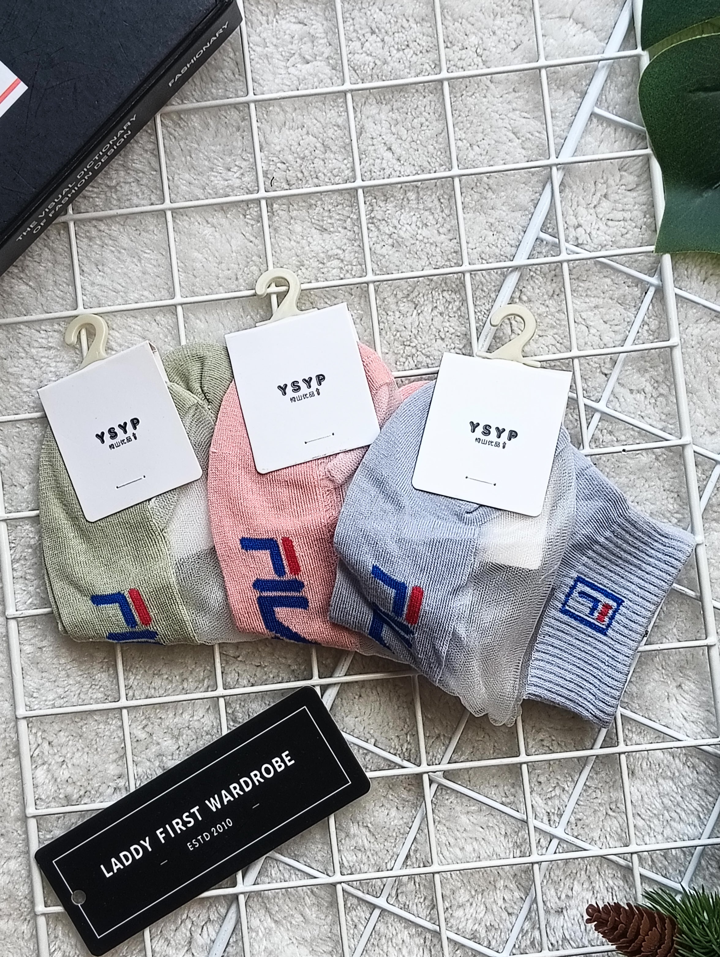 【A1906】高品质棉质拼透视网纱潮牌透气短筒低帮袜子 🧦  #透气不闷脚