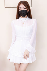 【DG7376】🇨🇳 中国代购 🇨🇳 高品质气质纯欲风雪纺连身裙子 , 内有里布 ❤️【3713】