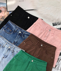 【S9546】高品质简约高腰显瘦A字牛仔百搭裙子，内层有里布短裤有口袋 ❤️❤️【D-R3-C3】