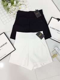 【S7885】【网站福利款✨】独家爆款【万能爸爸】西装高腰百搭短裤，后中拉链有口袋【B-R2-C6】