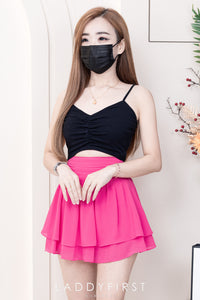 【S681131】‼️爆单王再次到货‼️【独家小圆饼】高质量西装拼雪纺蓬蓬高腰裙子【A-R3-C4】