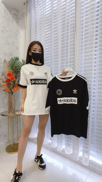 【O52023-1】⚡补货预订款⚡高质量Unisex三叶草拉杠Oversized Tee ❤️#领口包边