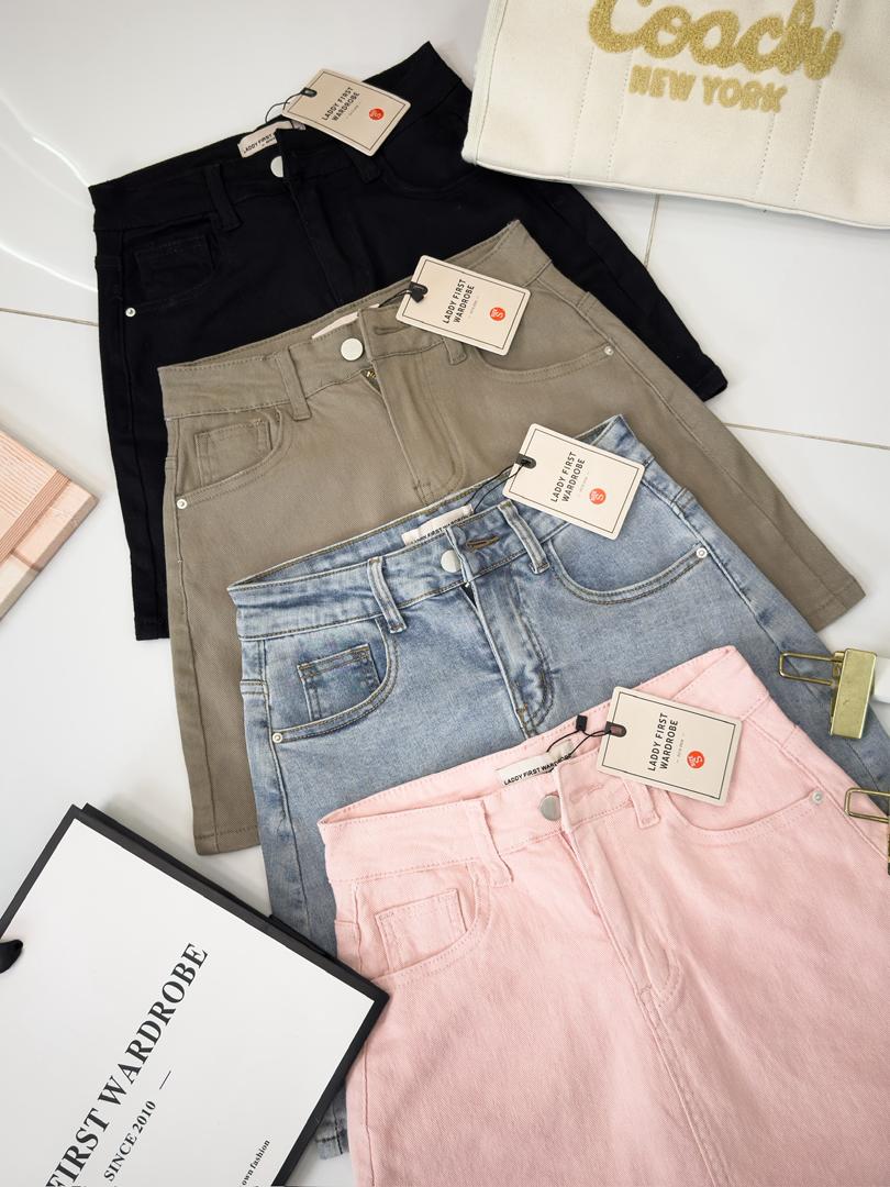 【S9546】高品质简约高腰显瘦A字牛仔百搭裙子，内层有里布短裤有口袋 ❤️❤️【D-R3-C3】