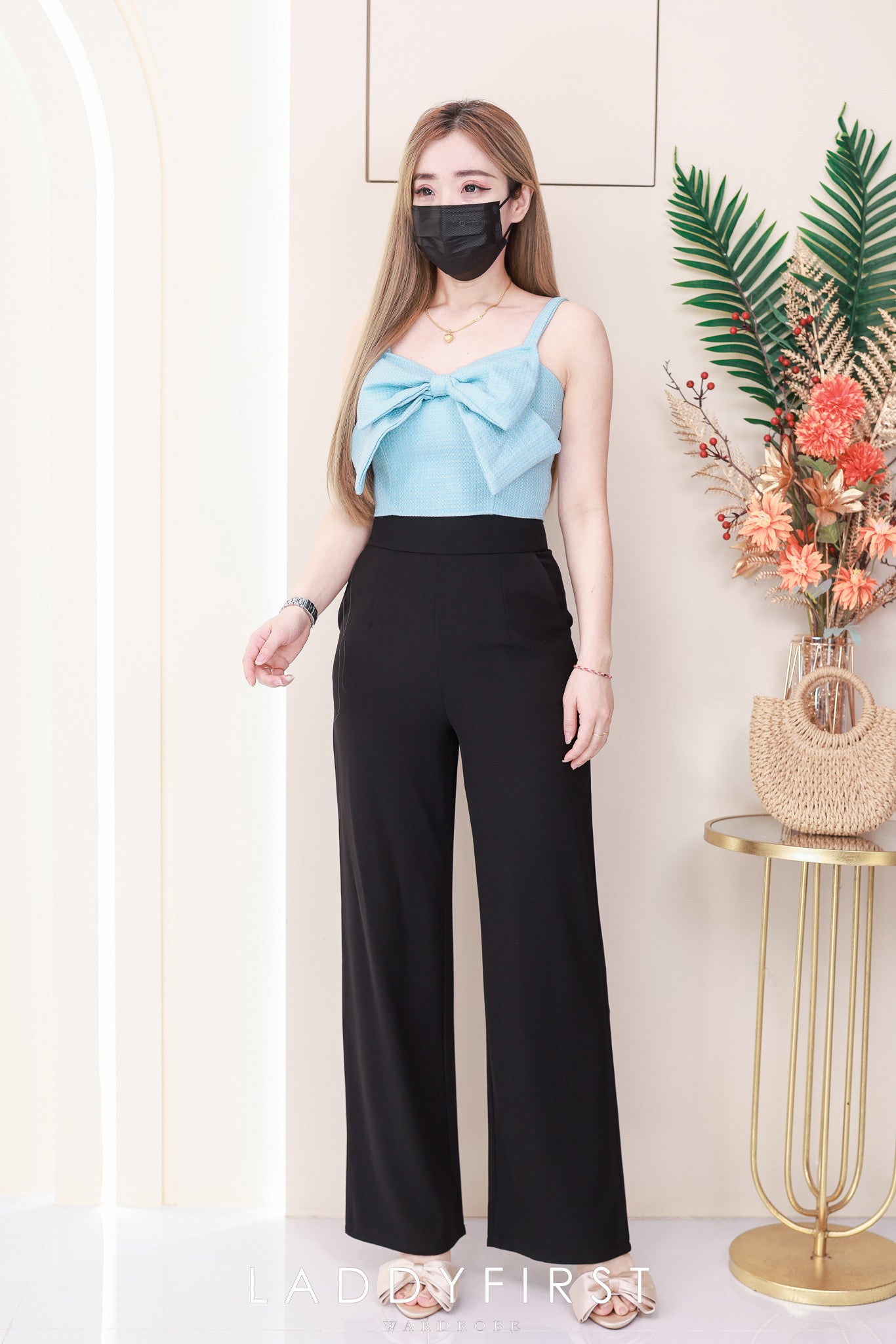 【L2818】独家爆款高品质西装垂感高腰阔脚长裤，有口袋 ❤️❤️【A-R1-C3】