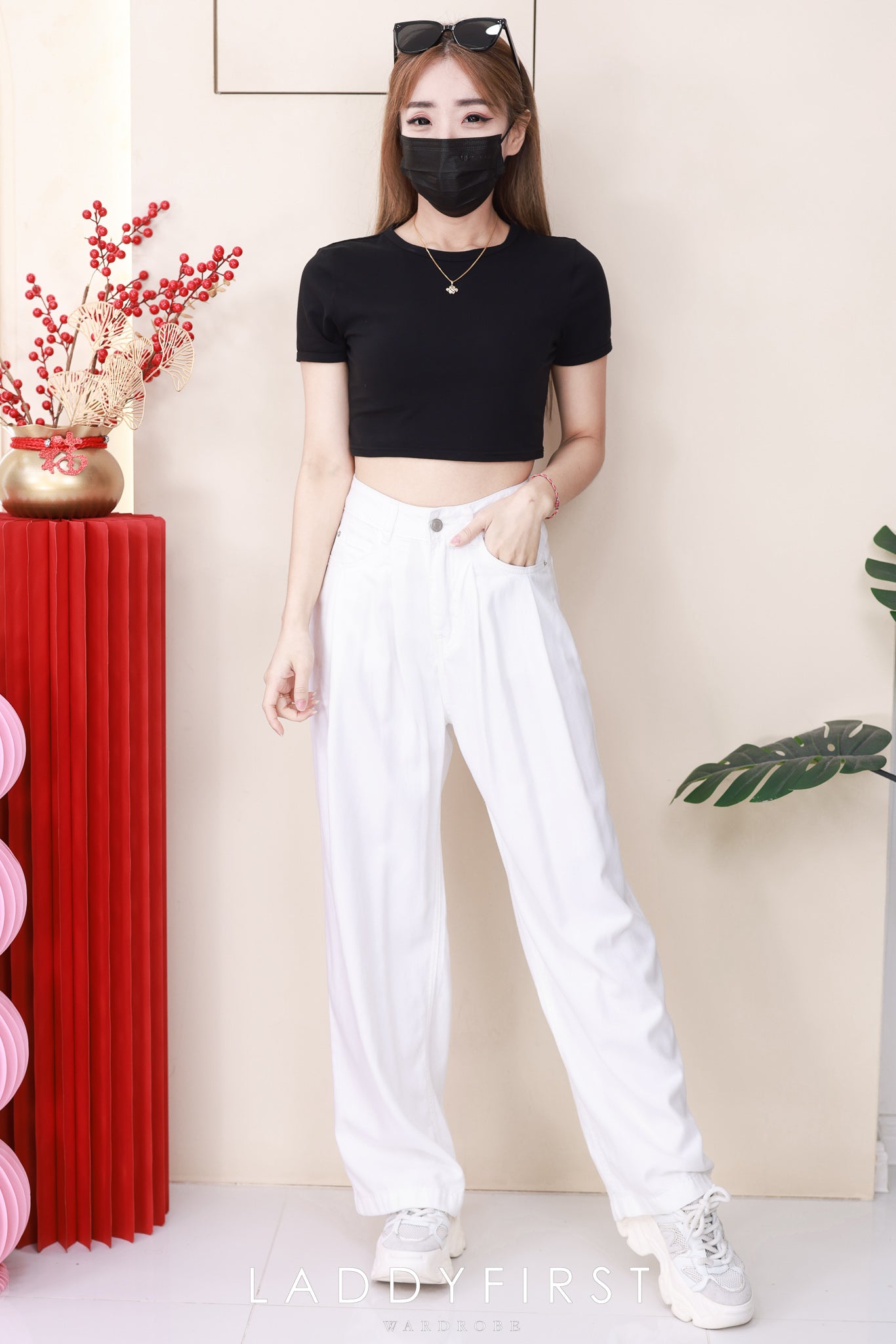 【L3580】高品质气质天丝牛仔直筒阔脚高腰百搭长裤，有口袋 ❤️❤️