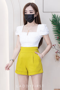 【S6422】✨独家爆单王✨ 独家定制款高品质简约日常西装万能高腰阔腿百搭短裤，有口袋 后中拉链 ❤️❤️ 【D-R1-C4】