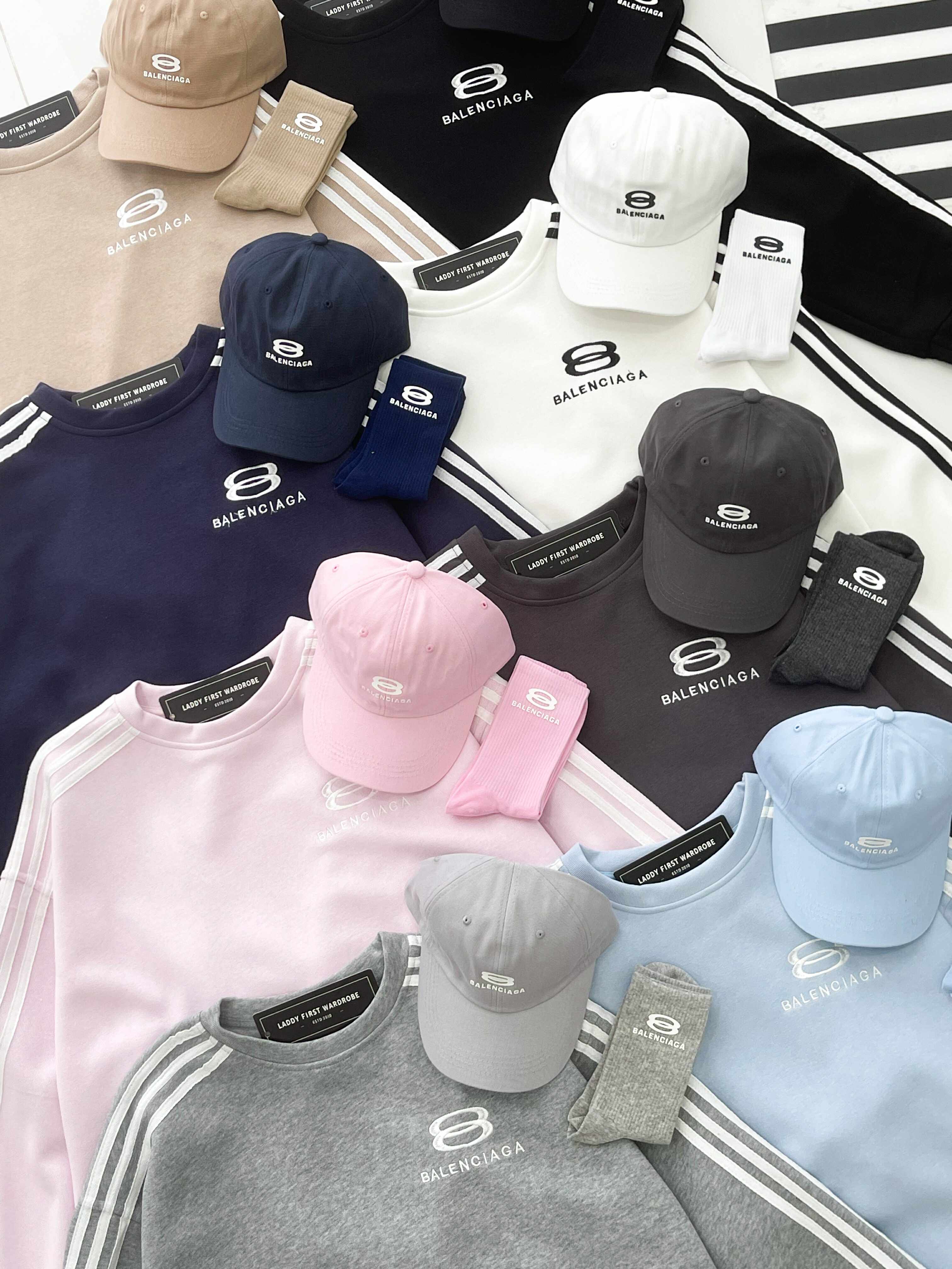 【O80112】高品质三件套男女同款厚实卫衣棉Oversized 潮流时尚长袖上衣 ❤️❤️ 上衣👕➕帽子🧢➕袜子🧦*