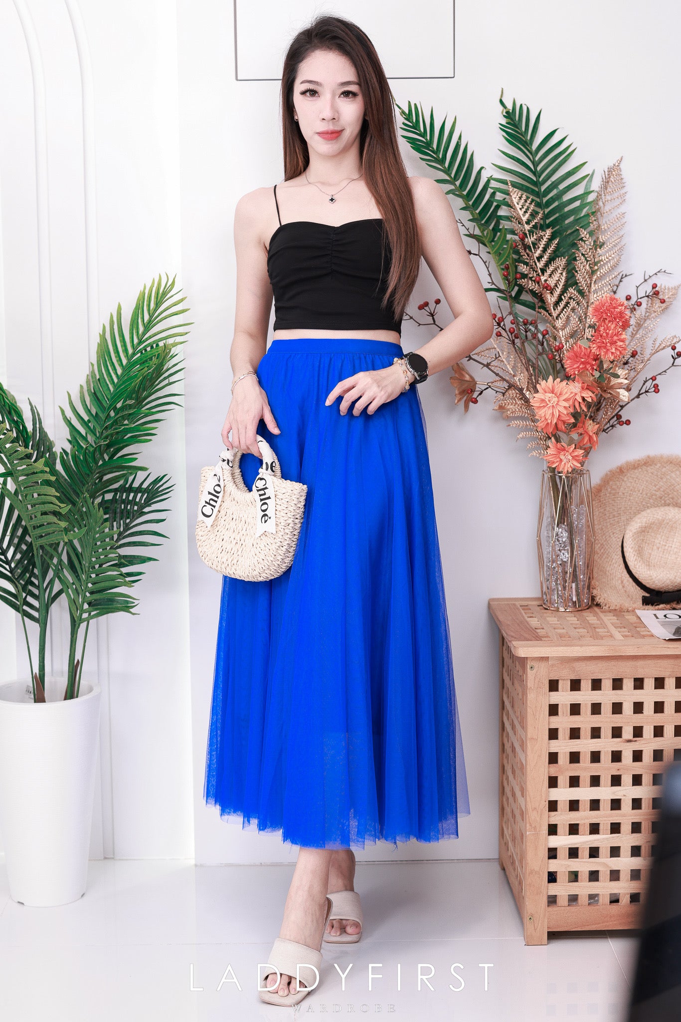 【T3398】V领小皱褶设计细带无袖纯棉弹力内搭上衣 ❤❤ 【B-R2-C4】