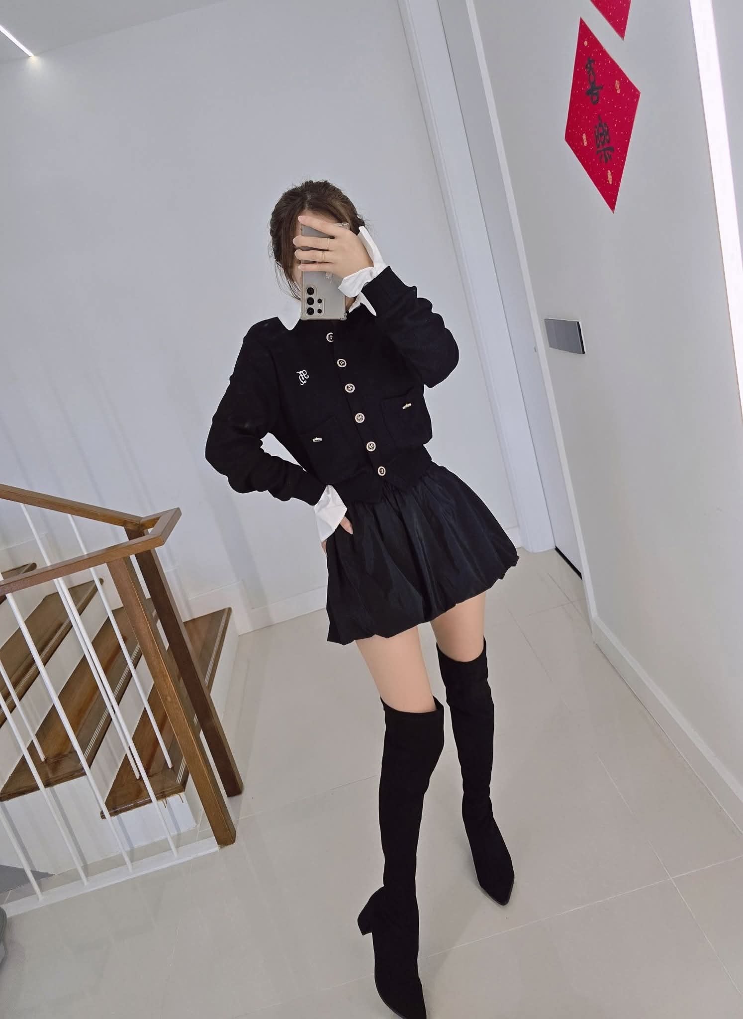 【T7200】🔅精选预售款🔅 高质量小香风假两件上衣/外套 ❤️