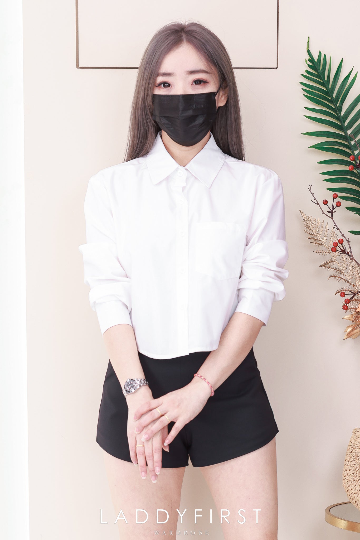 【T97892】高品质简约气质翻领长袖衬衫上衣，有口袋 ❤️❤️