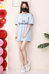 【T14259 / 9060】高品质圆领字母拉线设计OVERSIZED 上衣 ❤❤【A-R2-C5】