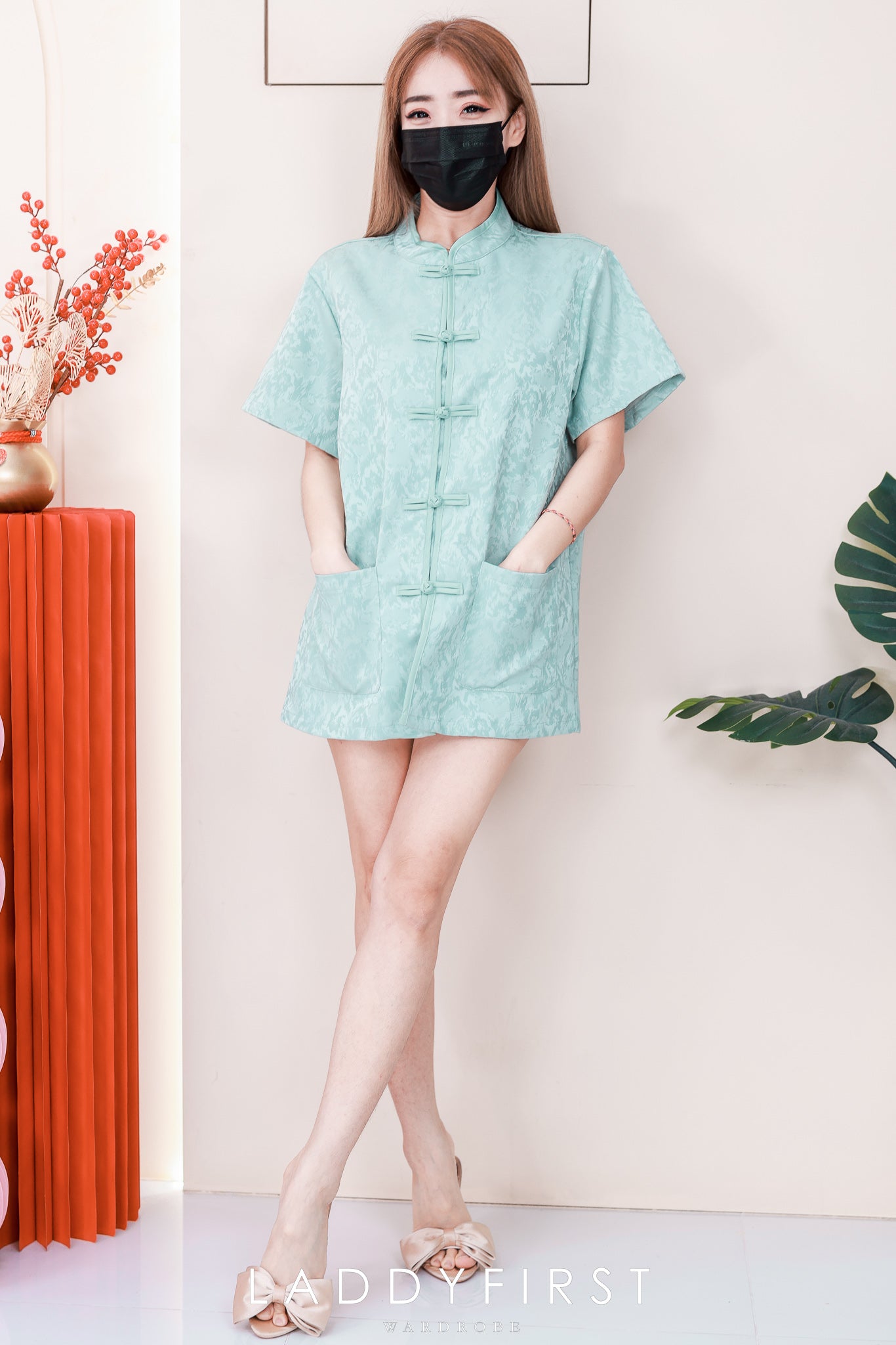 【T16966】高品质高端新中式国风男装唐装缎面旗袍上衣，有口袋 ❤❤