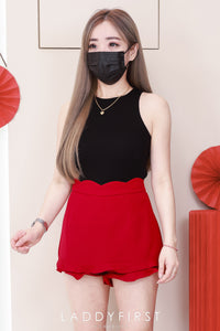 【S24116】【LFW独家小圆饼】高品质前裙后裤荷叶下摆西装高腰百搭裤裙 ❤️❤️ 【Ｄ-R3-C2】
