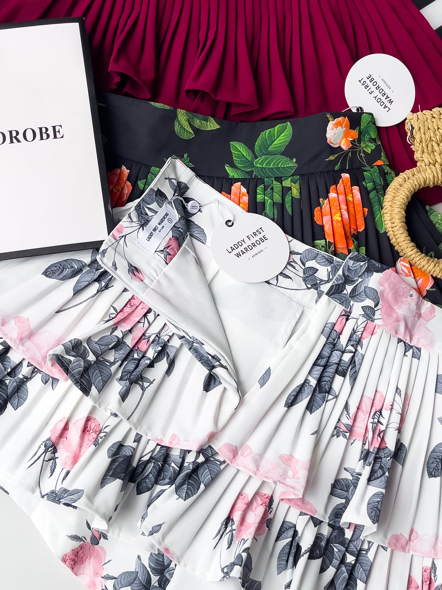 【S68135】【LFW独家小圆饼】【直播间搭配】双层蛋糕百褶荷叶边高腰显瘦西装裙子，内层防走光短裤 ❤️❤️ 【C-R3-C5】