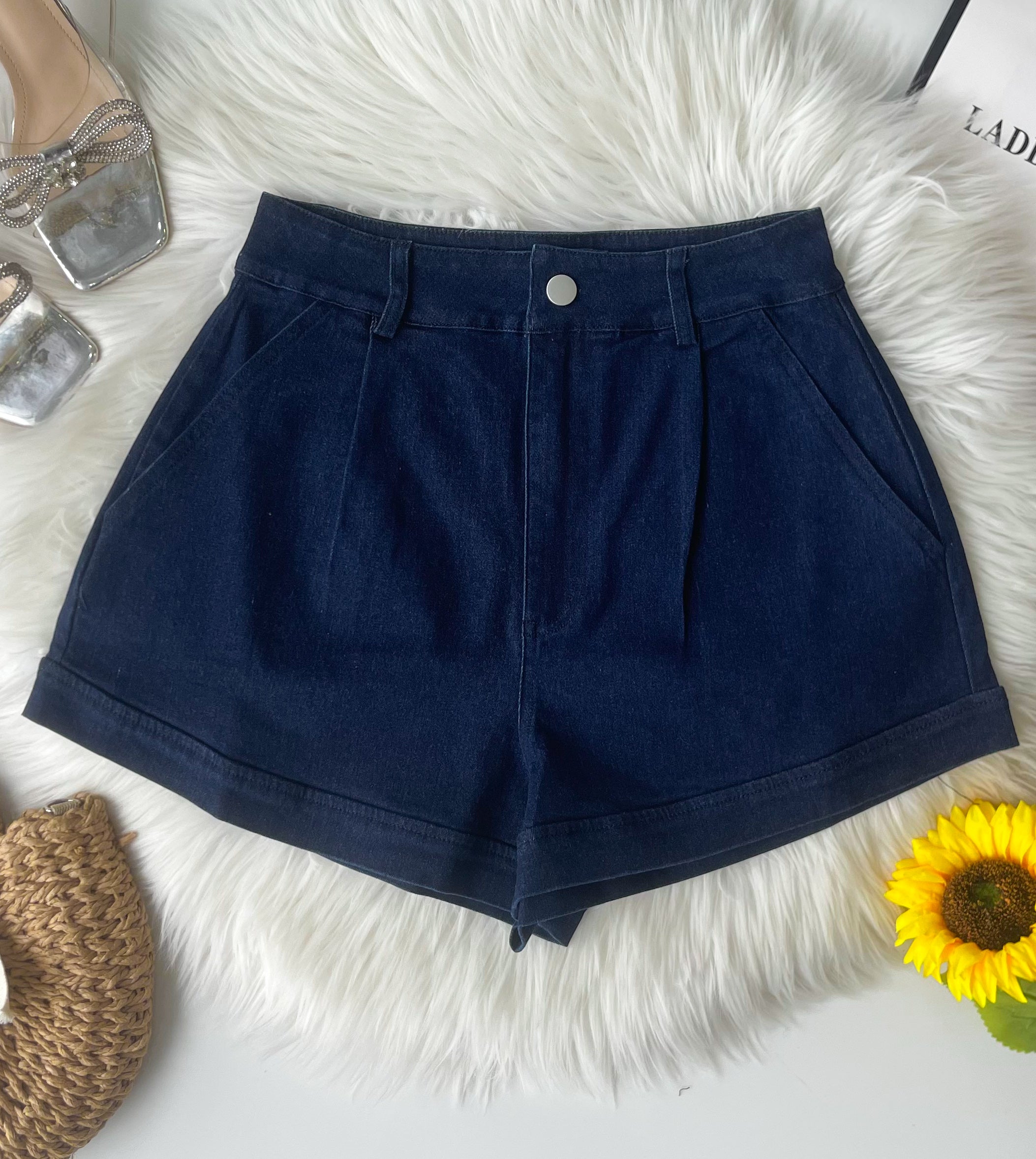 【S83101】高品质不包臀显瘦高腰简约日常COTTON JEANS牛仔百搭短裤，有口袋 ❤️❤️【D-R2-C1】