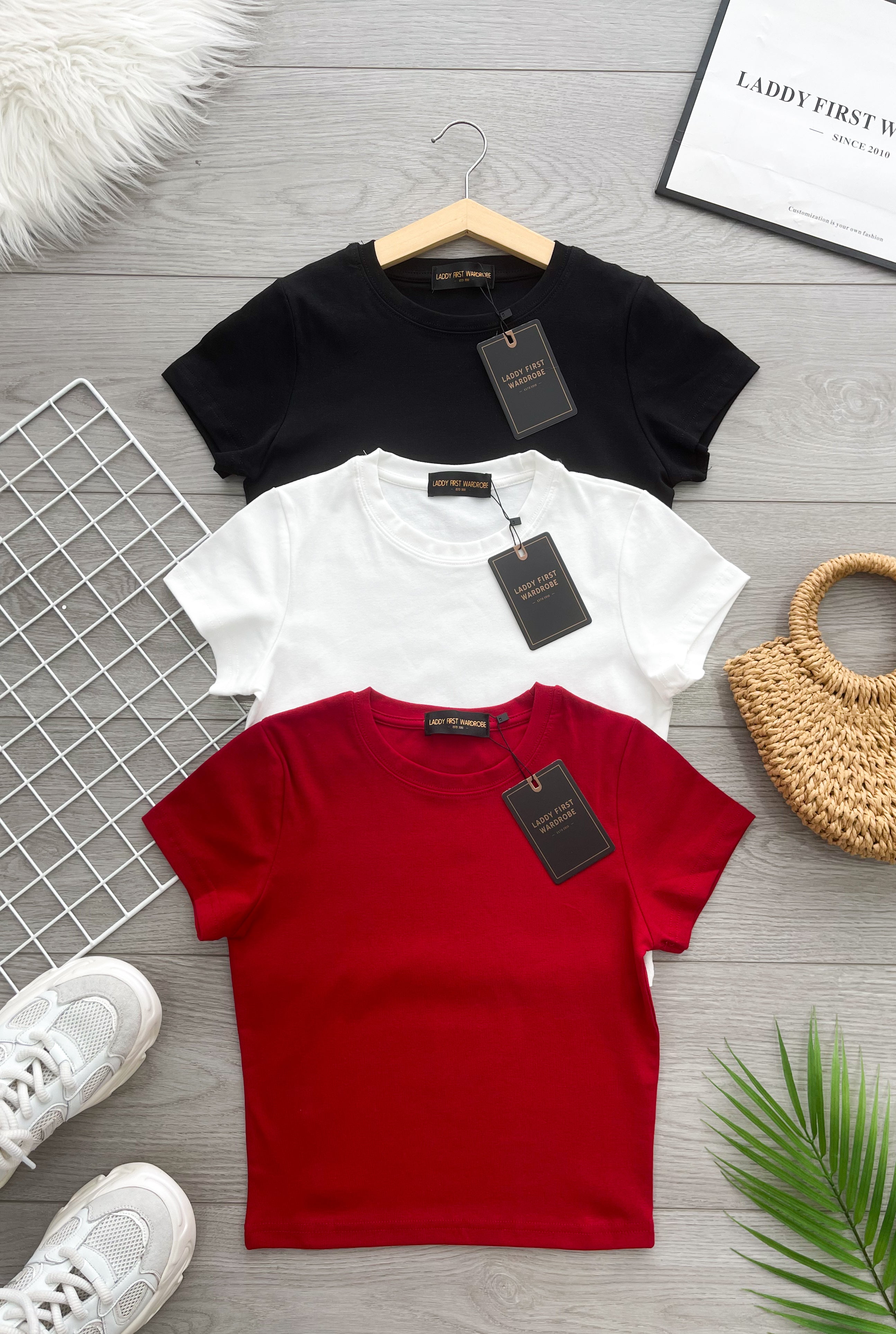 【T009-1】⚡补货预订款⚡高品质纯棉弹力圆领短袖日常简约休闲百搭上衣 ❤️❤️