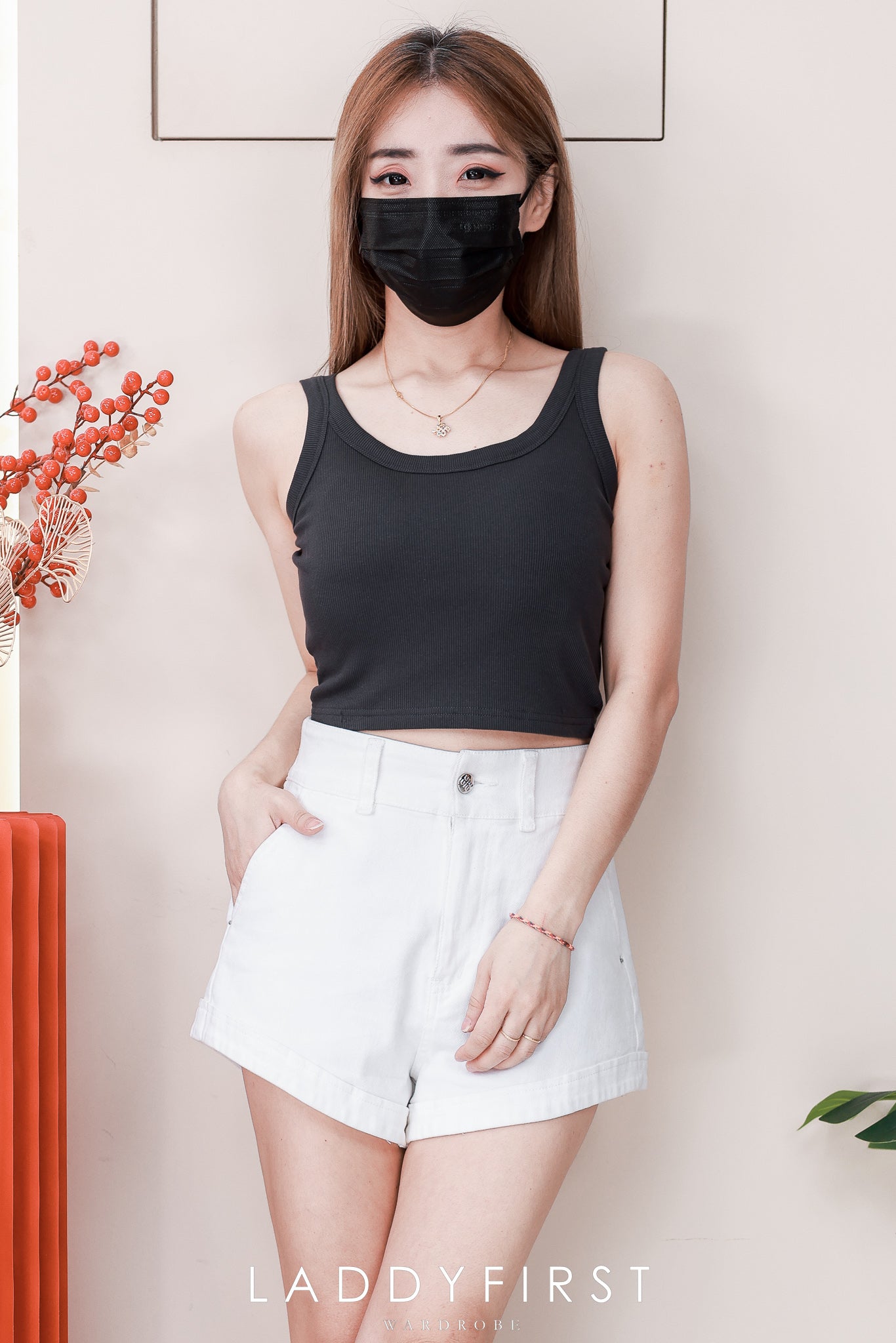 【T80562】高品质螺纹弹力带胸垫无袖百搭背心上衣 ❤️❤️