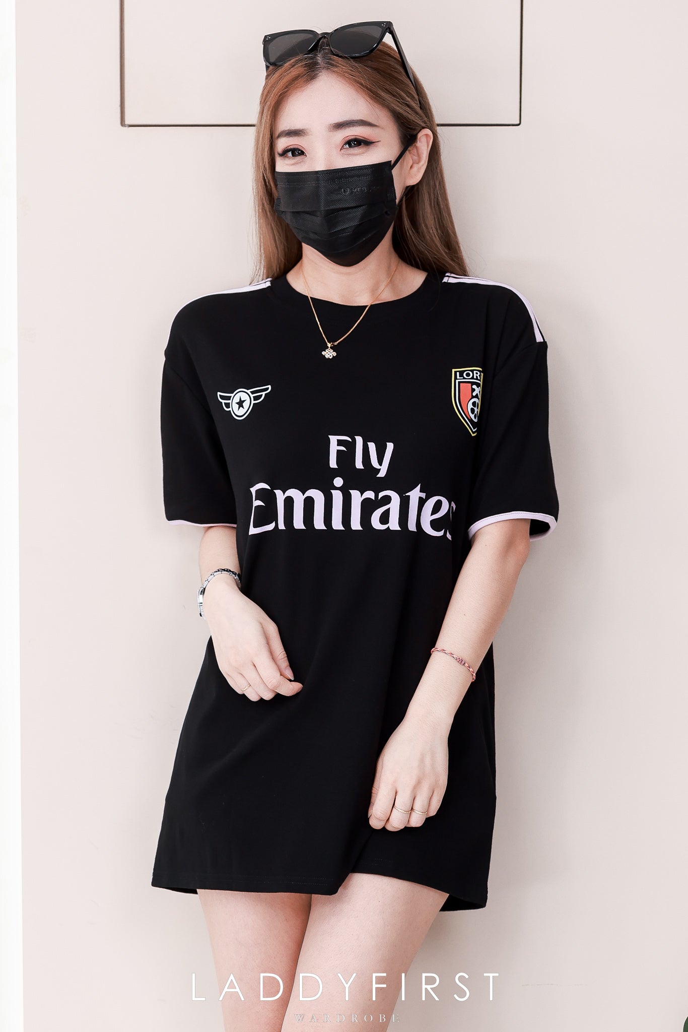 【T14259 / 9060】高品质圆领字母拉线设计OVERSIZED 上衣 ❤❤【A-R2-C5】