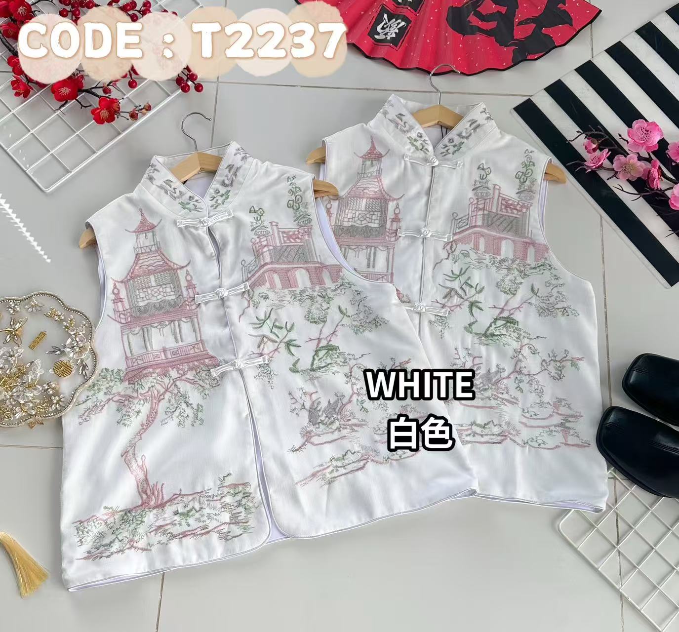 【T2237】高品质新中式中国风马甲式唐装旗袍上衣 ❤️❤️