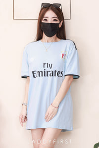 【T14259 / 9060】高品质圆领字母拉线设计OVERSIZED 上衣 ❤❤【A-R2-C5】
