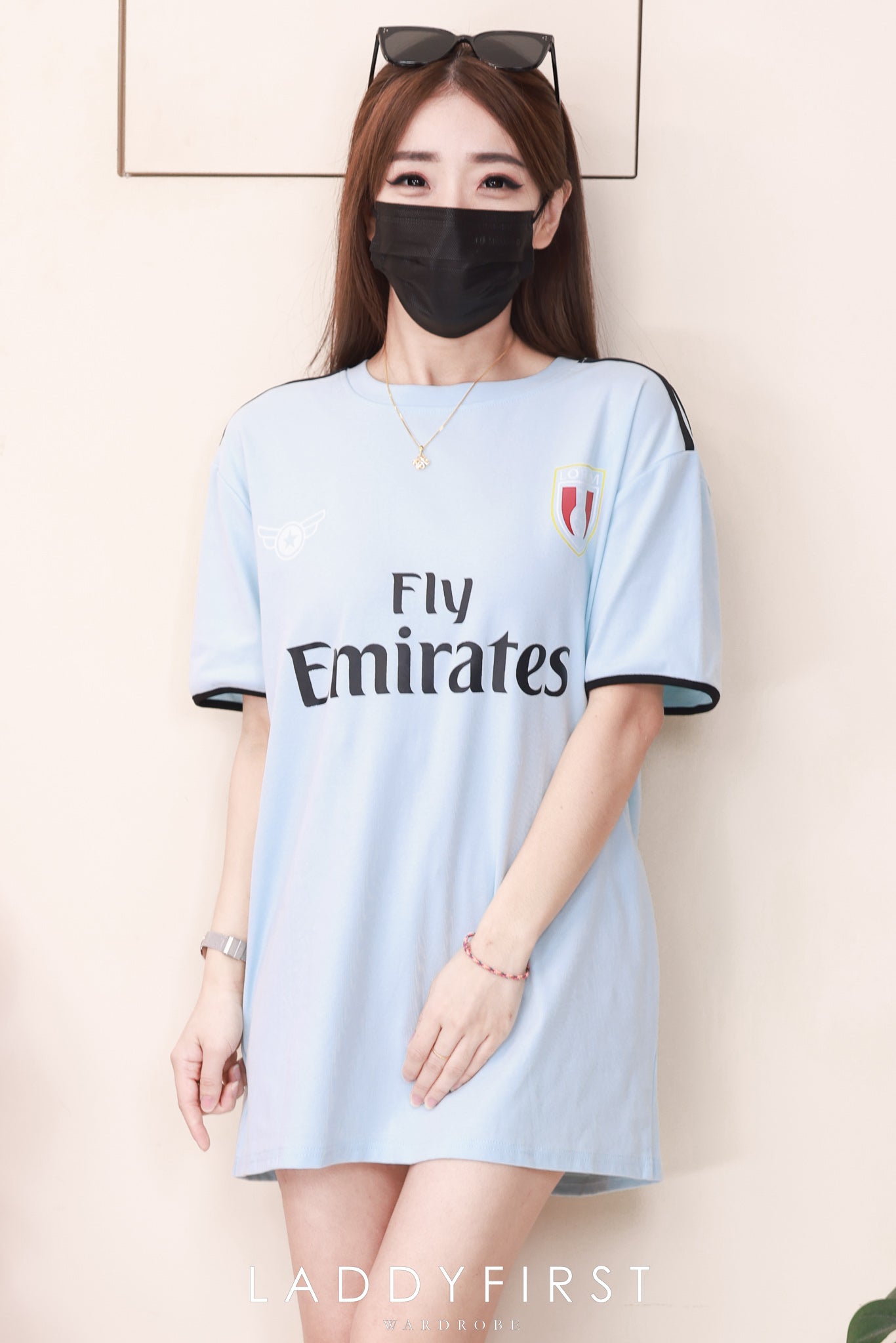 【T14259 / 9060】高品质圆领字母拉线设计OVERSIZED 上衣 ❤❤【A-R2-C5】
