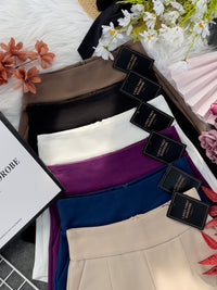 【S3352】独家爆款休闲简约罗马高腰百搭短裤，有口袋【A-R3-C4】