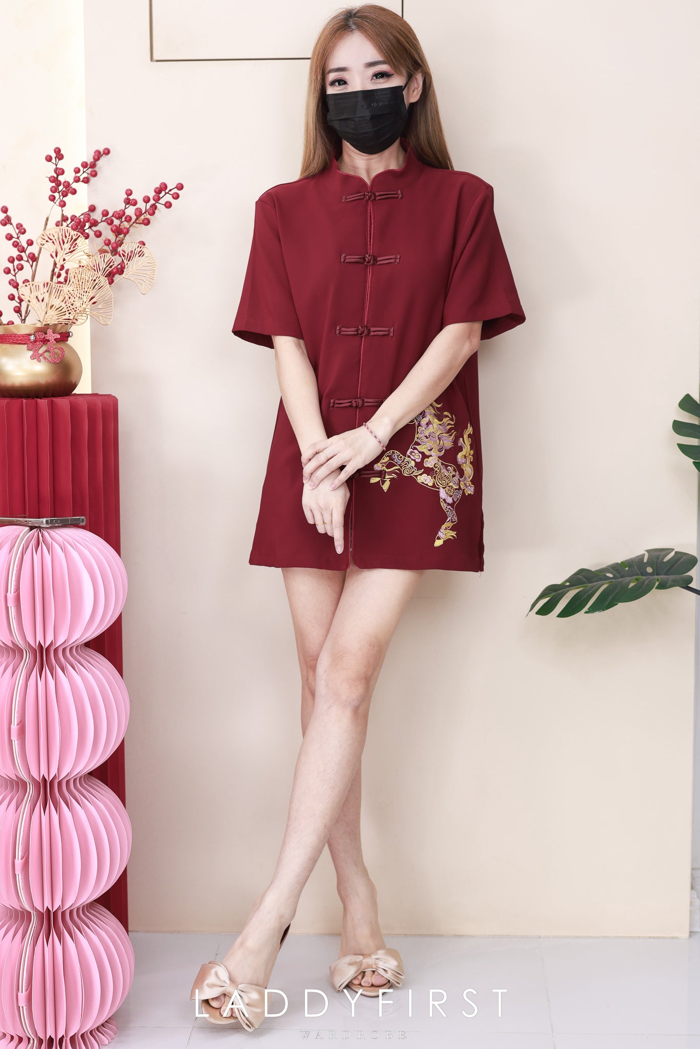 【T55353】【补厂家现货⚡️⚡️】高品质【男装】高端大气重工刺绣奔腾马图国风唐装提花旗袍上衣 ❤❤