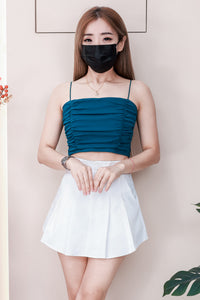 【S6704】高品质欧美减龄时尚百搭款自助高腰百褶裙子，内层有里布短裤，有口袋 ❤️❤️ 【A-R1-C1】