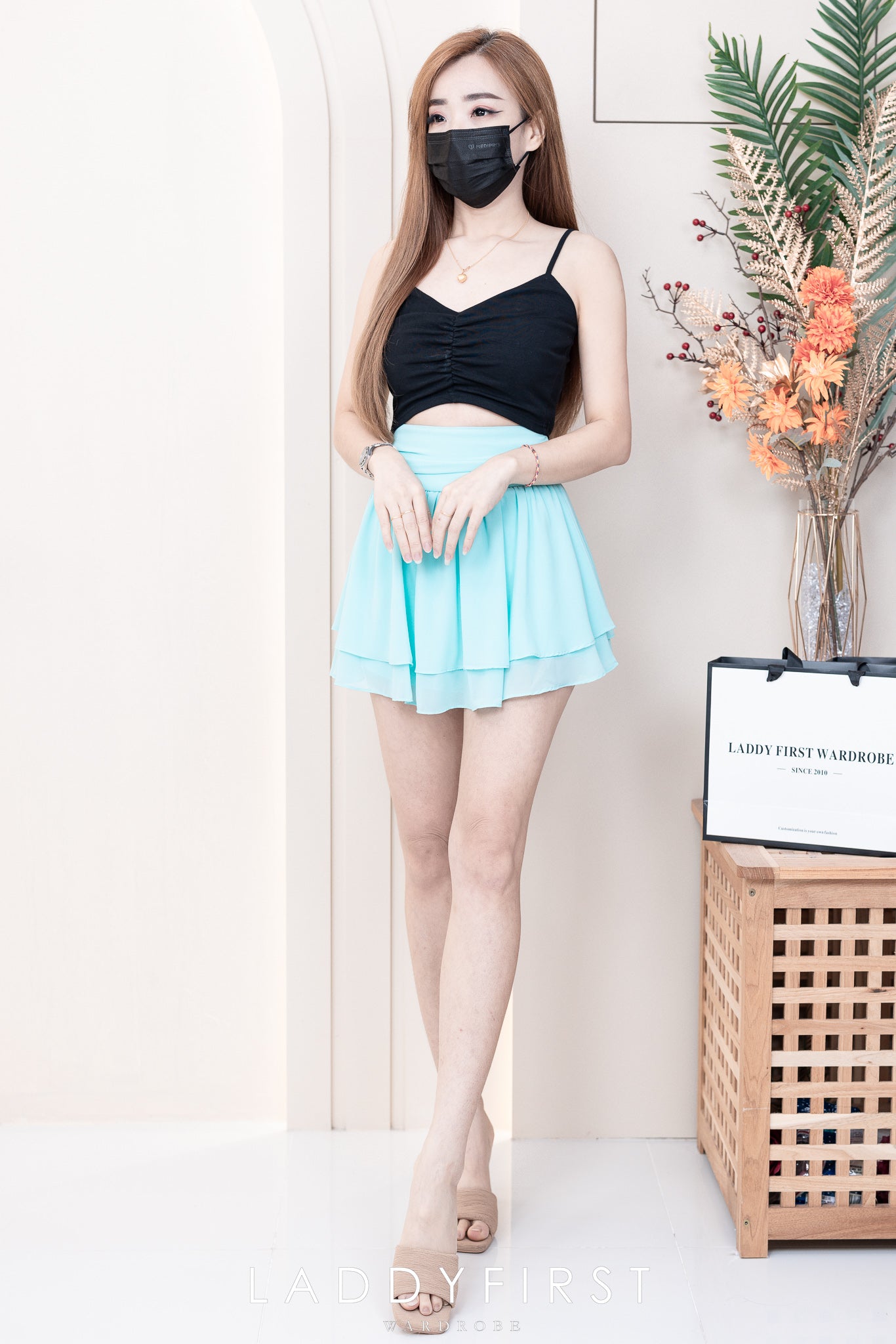 【S681131】‼️爆单王再次到货‼️【独家小圆饼】高质量西装拼雪纺蓬蓬高腰裙子【A-R3-C4】