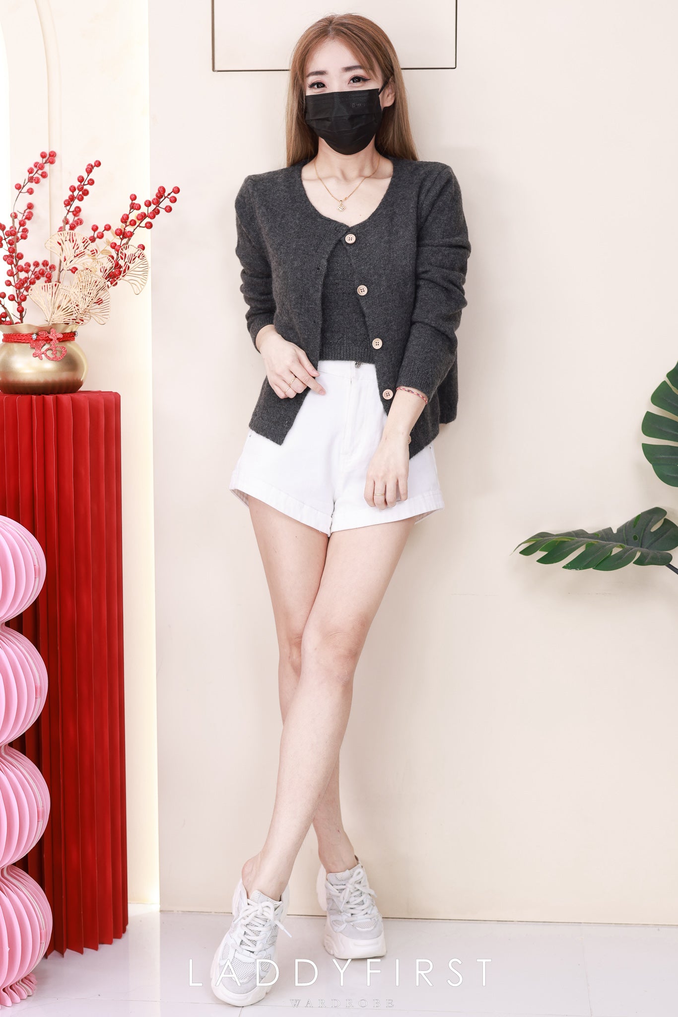 【T2668】高品质韩式宽松版简约穿搭毛绒针织长袖外套➕内搭上衣❤❤