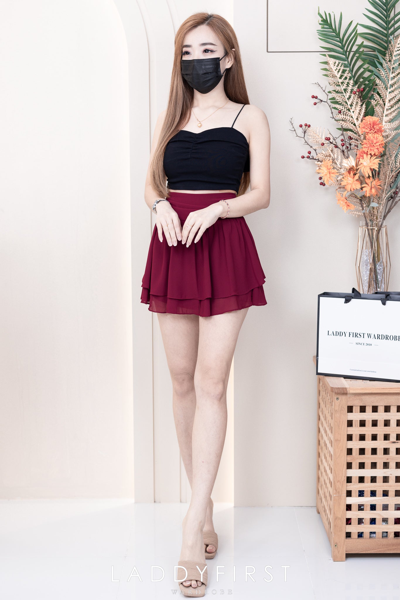 【S681131】‼️爆单王再次到货‼️【独家小圆饼】高质量西装拼雪纺蓬蓬高腰裙子【A-R3-C4】