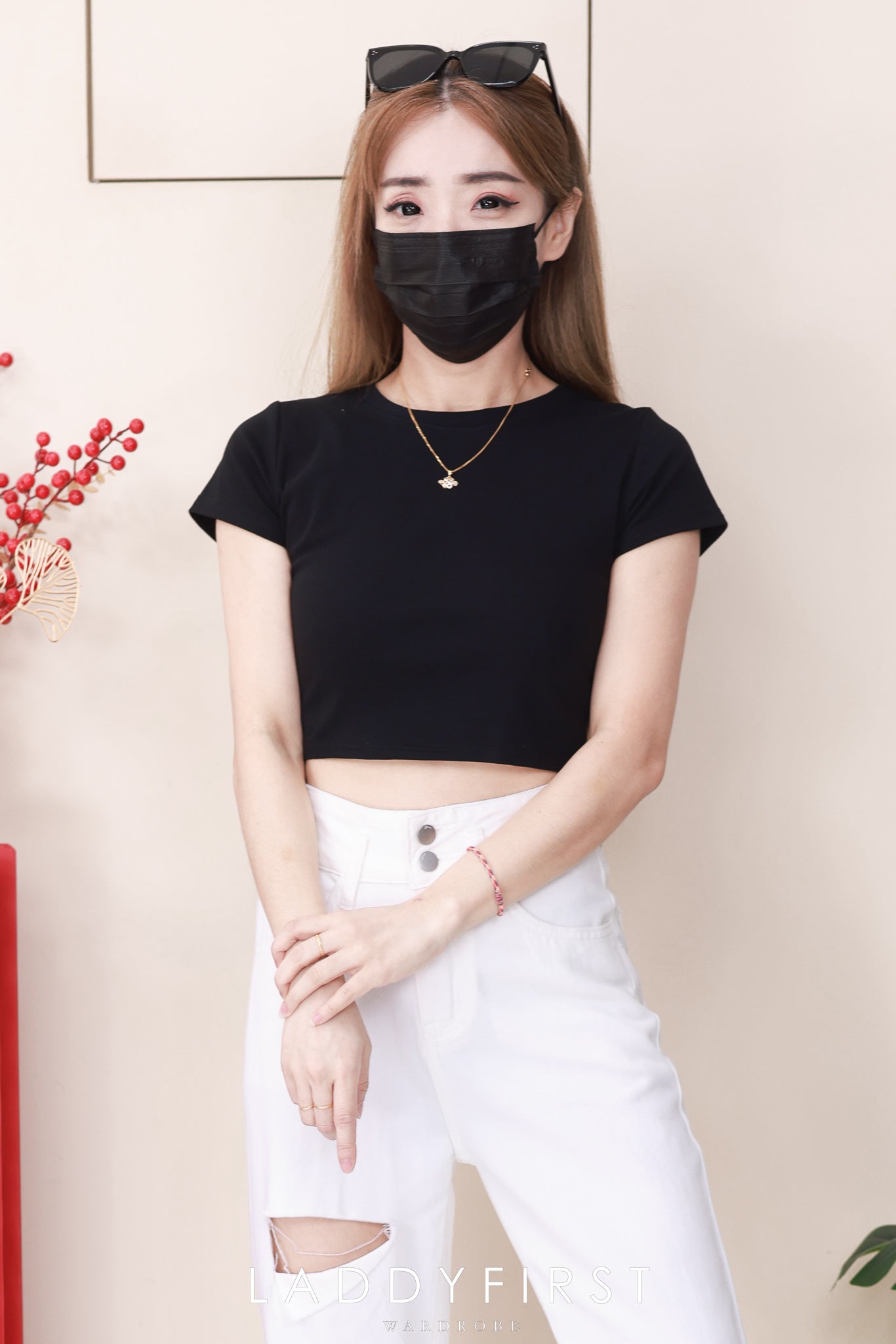 【L61183】高品质气质牛仔高腰阔脚休闲百搭长裤，有口袋 ❤️❤️【A-R3-C2】