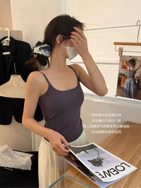 【A3005】✨现货✨ 高质量弹力冰丝棉背心+内含胸垫❤️❤️【3005】