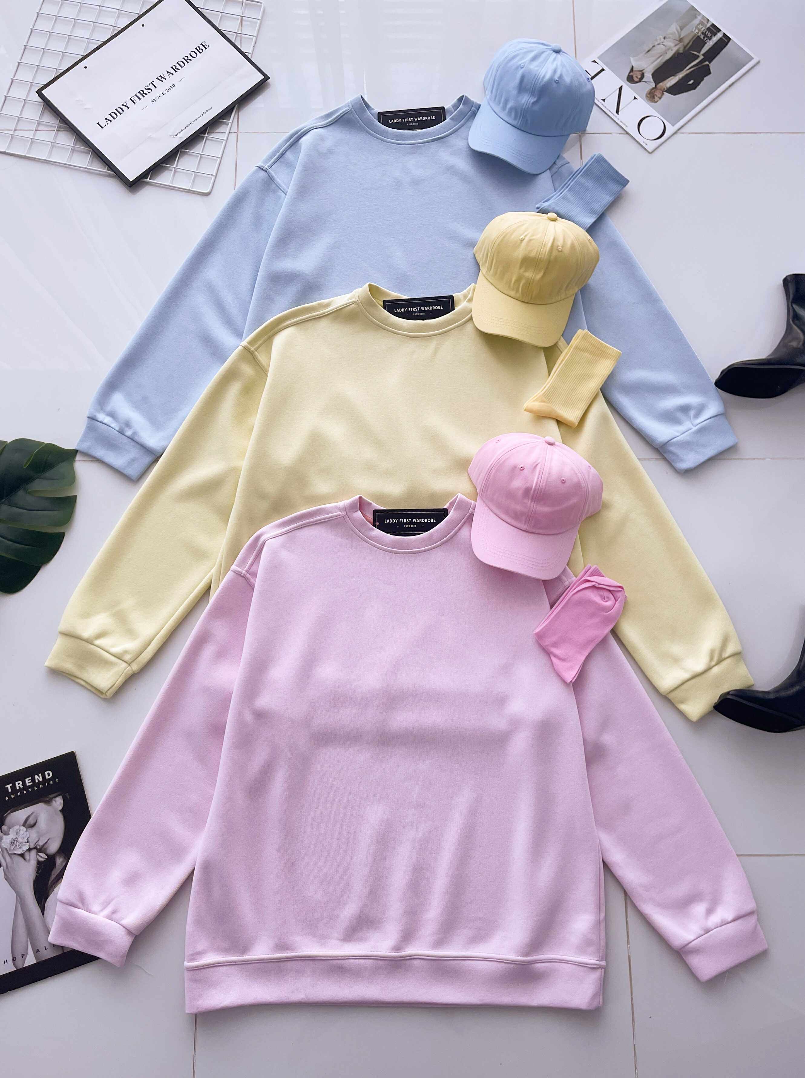 【O80223】高品质三件套男女同款厚实卫衣棉Oversized 潮流时尚长袖上衣 ❤️❤️ 上衣👕➕帽子🧢➕袜子🧦