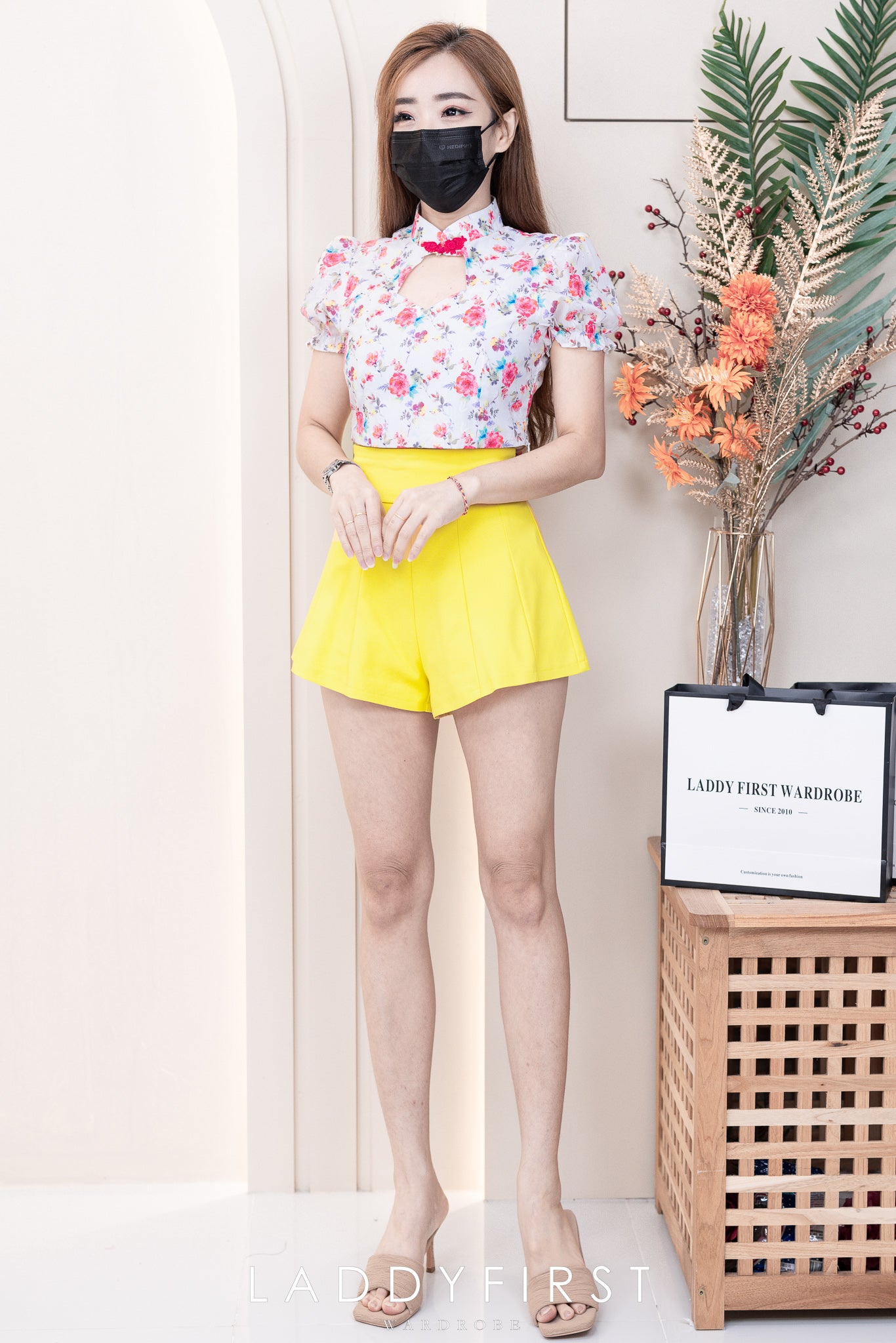 【S3380】【LFW独家小圆饼】高品质阔腿蓬蓬百褶显腰西装高腰百搭短裤，内层包臀防走光里布短裤 ❤️❤️【A-R3-C3】