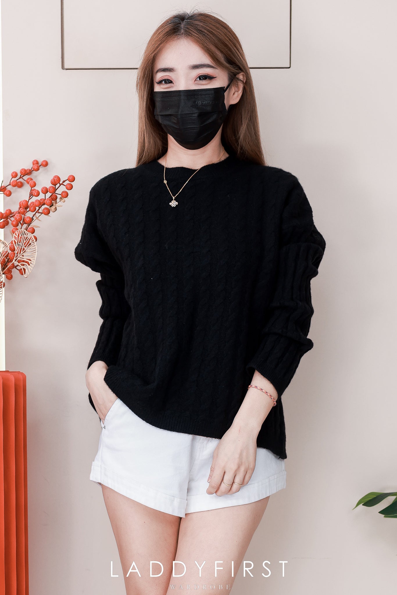 【T6886】高品质宽松版欧美极简简约针织长袖上衣 ❤❤