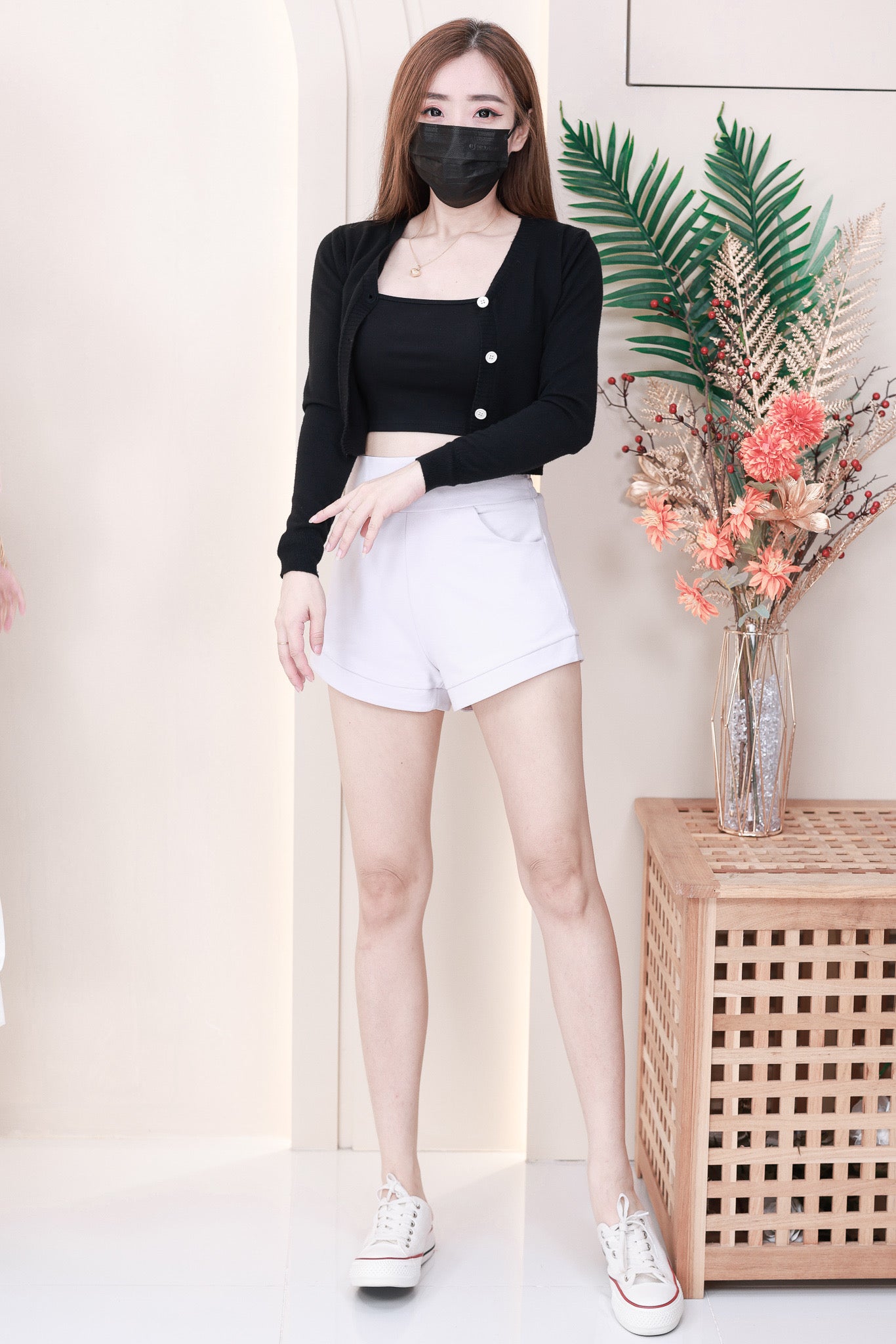 【S80484】独家爆款多巴胺色系卫衣棉质后副松紧弹力高腰休闲百搭短，有口袋 ❤️❤️ 【B-R1-C1】