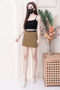 【S9546】高品质简约高腰显瘦A字牛仔百搭裙子，内层有里布短裤有口袋 ❤️❤️【D-R3-C3】