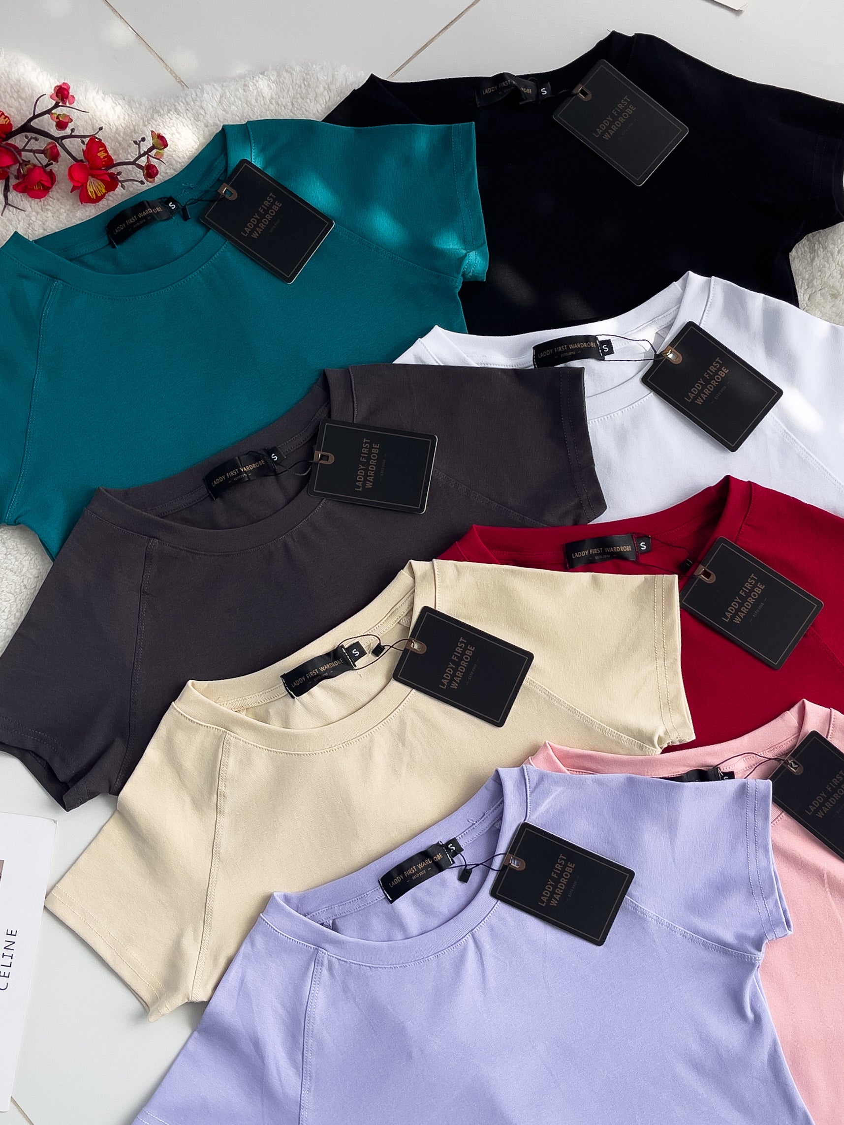 【T80792-2】【直播间搭配款】独家爆款高品质纯棉弹力圆领短袖简约日常百搭款上衣 #衣柜必入手百搭款 ❤❤ 【A-R1-C3】