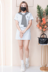 【SS612】高品质三件式韩系学院风时尚套装 宽松百搭上衣➕百搭裤裙，两侧开叉设计 ❤️❤️ 【B-R2-C5】