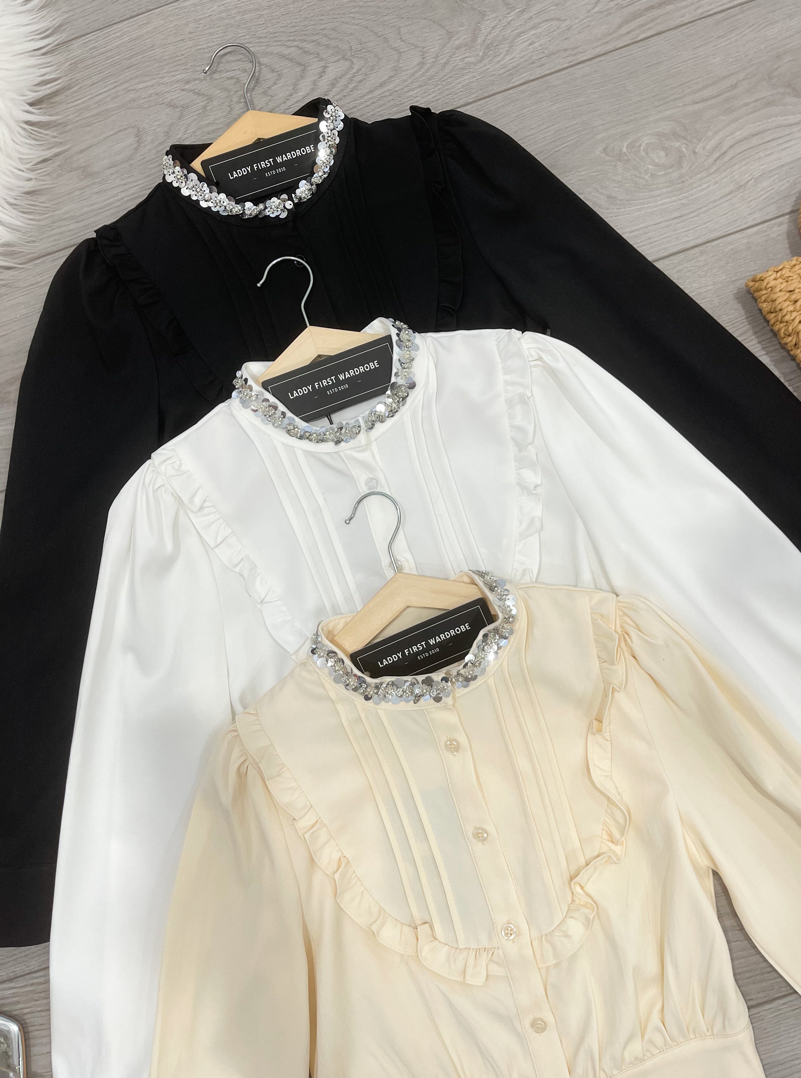 【T8239601】高品质高级两片围领设计西装时装长袖上衣 ❤❤
