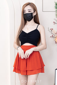 【S681131】‼️爆单王再次到货‼️【独家小圆饼】高质量西装拼雪纺蓬蓬高腰裙子【A-R3-C4】