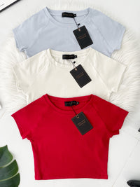 【T80792】【直播间搭配款】独家爆款高品质纯棉弹力圆领短袖简约日常百搭款上衣 #衣柜必入手百搭款 ❤❤【A-R3-C2】