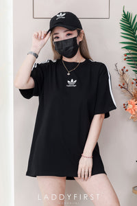 【O1166】高品质三件套男女同款圆领短袖三叶草刺绣Oversized 休闲上衣➕帽子➕袜子 ❤❤【A-RU-1】