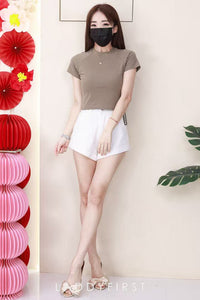 【T80792】【直播间搭配款】独家爆款高品质纯棉弹力圆领短袖简约日常百搭款上衣 #衣柜必入手百搭款 ❤❤【A-R3-C2】