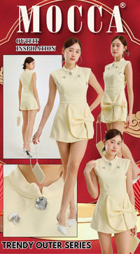 【D8238421】高品质高级感大气蝴蝶结设计西装连身裤裙 ❤❤ 【B-R1-C4】